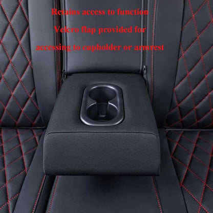 EKR CRV Seat Covers Custom Fit for Honda CRV 2023 2024 2025 2026 Leather Car Seat Cover Full Set for Trucks SUV,Waterproof Car Seat Cushion,Faux Leather (Black with Red Piping)