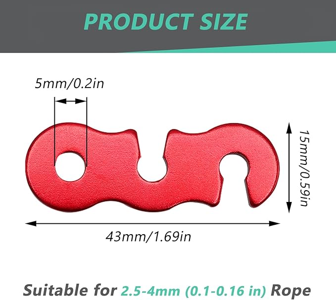 30Pcs Guyline Tensioner Aluminum Alloy Guy Line Cord Adjusters Tent Rope Tensioners Paracord Tensioner for Outdoor Tent Camping Hiking Accessories