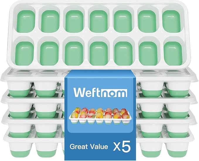 Ice Cube Tray, Ice Cube Trays for Freezer 5 Pack