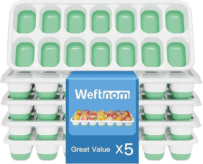 Ice Cube Tray, Ice Cube Trays for Freezer 5 Pack