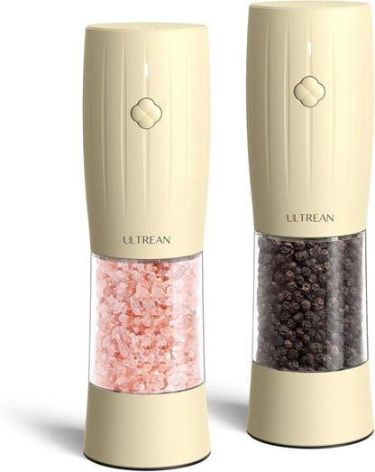 Ultrean Electric Salt and Pepper Grinder Set, USB-C Rechargeable, Salt and