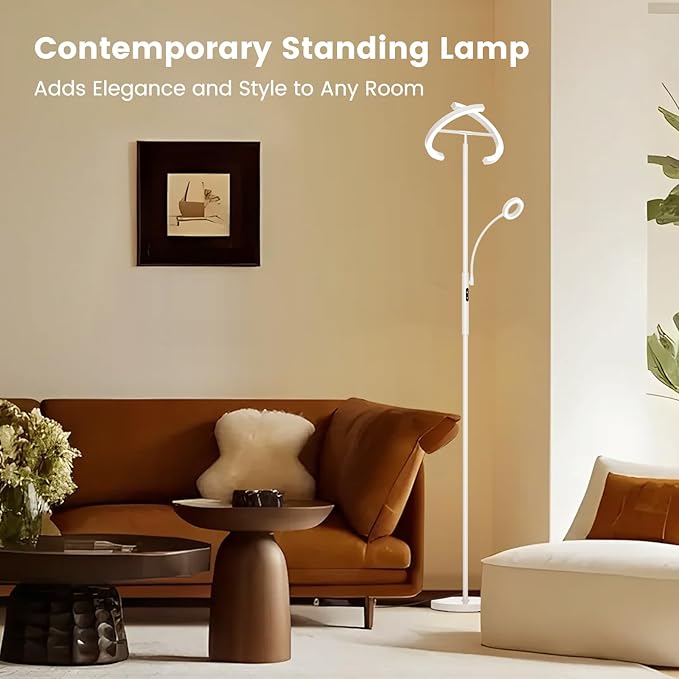 SIBRILLE White LED Floor Lamp