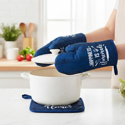 Leinuosen 8 Pcs Kitchen Towels and Oven Mitts Sets Pot Holders Dishcloths Set