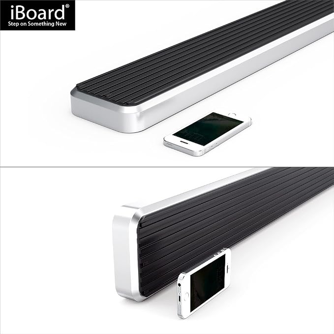 APS Premium 5in 304 Stainless Steel Running Boards Compatible with Chevy Silverado GMC Sierra Crew Cab 19-26