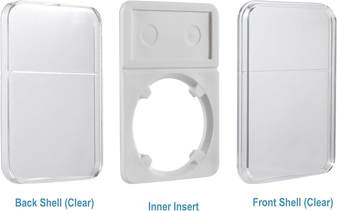 10-Pack Coin Slab Display Holder, Storage Case for Morgan, Peace, IKE Silver 38mm Dollar Coin, Organize Your Coin Collection with Clear Acrylic Cases