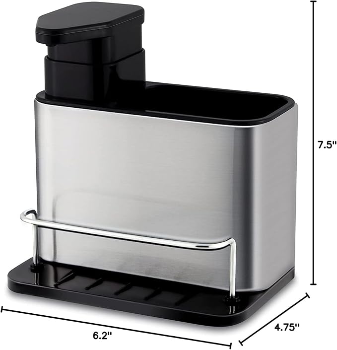 Dish Soap Dispenser 3-in-1 Sponge Holder