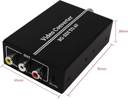 HDSUNWSTD HD 3G SDI to AV CVBS Video Converter Support 1080P L/R Audio Output
