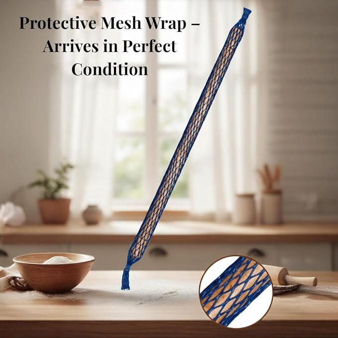 Beech Wood Non-Stick Oil Rolling Pin -Turkish Oklava-Infused Smooth Surface
