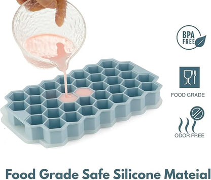 2 Pack Small Silicone Ice Cube Trays