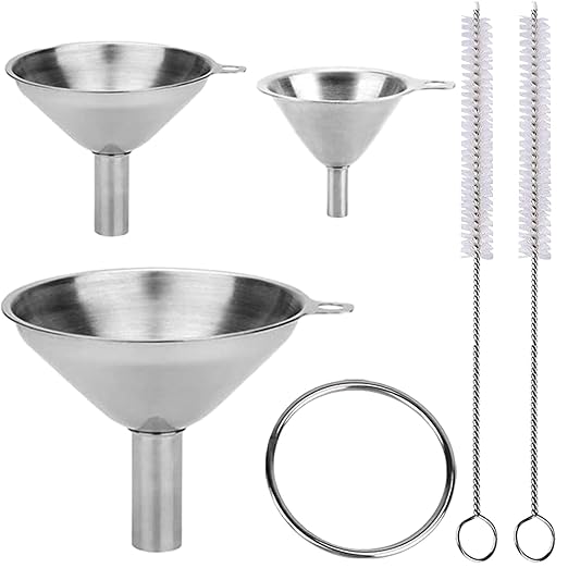3-Piece Stainless Steel Kitchen Funnel Set