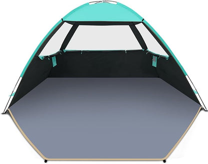 Gorich Beach Tent Sun Shelter for 3/4-5/6-7/8-10 Person with UPF 50ï¼?UV Protection, Lightweight & Easy Setup Beach Shade Canopy, Portable Beach Shade Tent Beach Cabana