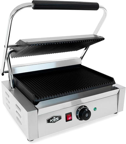 KWS PM-17 Premium 110V Electric Commercial 1700W Panini Grill
