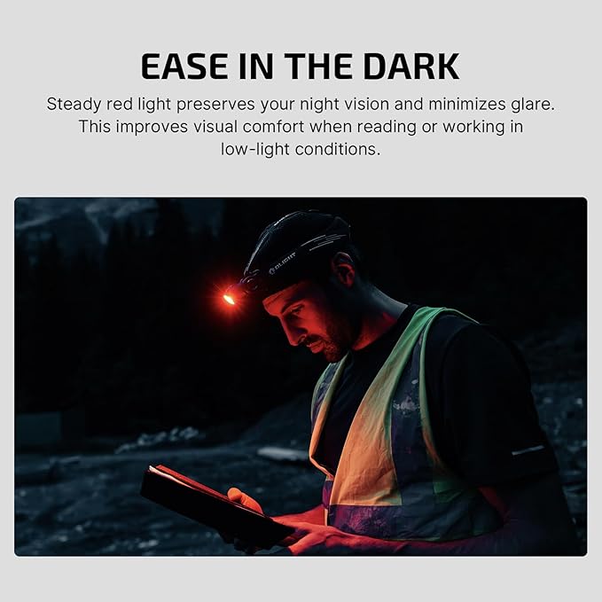 OLIGHT Perun 3 Rechargeable Headlamp Flashlight, 3000 Lumens LED Headlight with Red Light, Waterproof Head Lamp with Headband for Outdoor Camping, Hiking, Working(Orange)