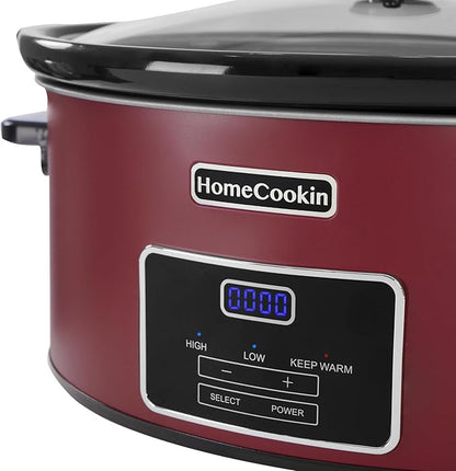 HOMECOOKIN 7 Quart Programmable Slow Cooker, Kitchen Appliances, Perfect