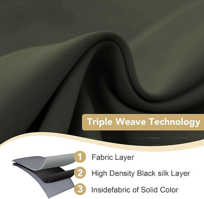H.VERSAILTEX Blackout Curtains 84 inches Long