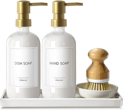 GMISUN Kitchen Soap Dispenser, 16 Oz Kitchen Dish Soap Dispenser Set