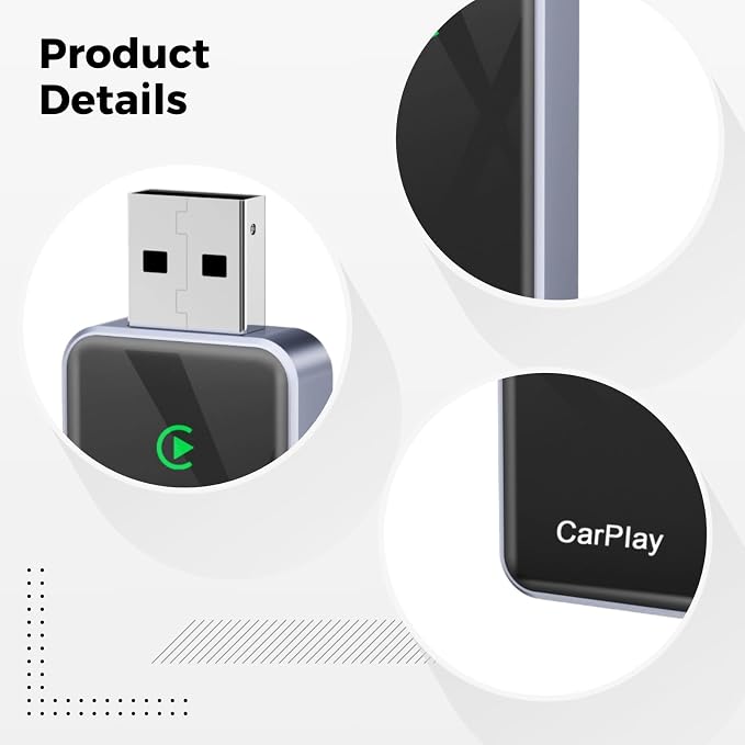 Smart Carplay Adapter with Wireless Connectivity, Android Auto Conversion for Universal Vehicle Integration, Cordless Carplay