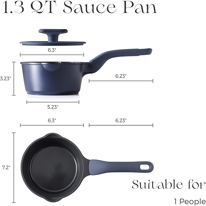 PRICUSIS Ceramic Nonstick Saucepan