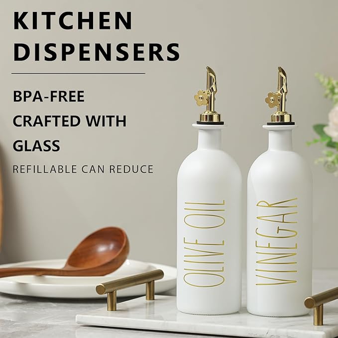 HOMCDALY 16oz Olive Oil Dispenser Bottles