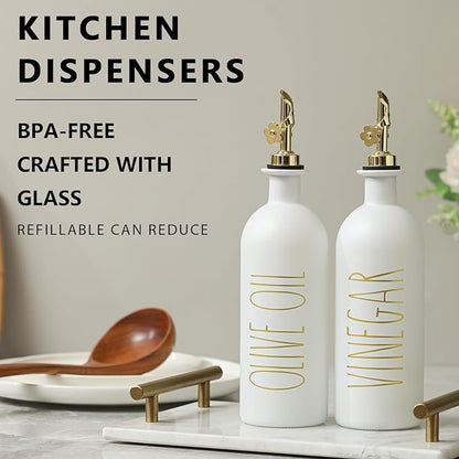 HOMCDALY 16oz Olive Oil Dispenser Bottles