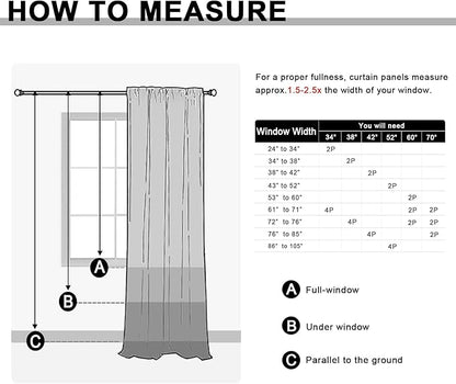 JIUZHEN Blush Pink Blackout Curtains