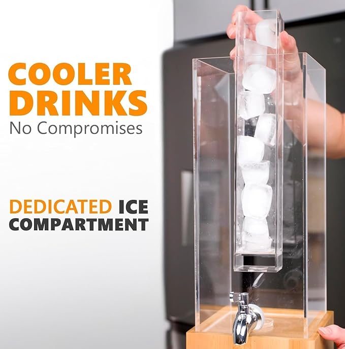 ACRYLIC Drink Dispenser- 1.25 GALLON Beverage Dispenser