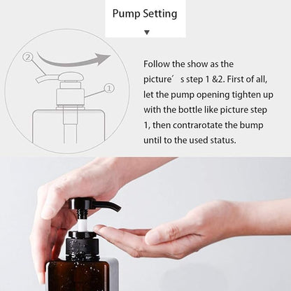 Pump Bottle, Refillable Plastic Empty Lotion Soap Dispenser Liquid Container