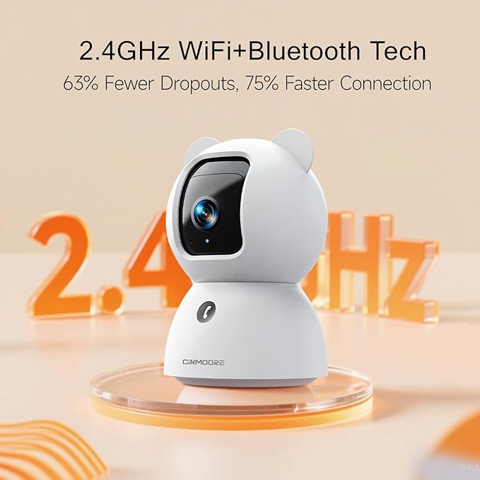 2.5K Indoor Camera 2pack, Non-Subscription AI Person/Pet/Cry Detection