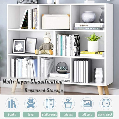 IOTXY Wooden Open Shelf Bookcase
