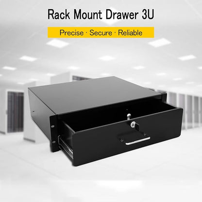 RAISING ELECTRONICS Drawer Server Cabinet Case 19 Inch Locking Rack Mount DJ