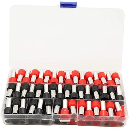 70PCS 4 Gauge Ferrule Connectors - Insulated End Terminals for Car Amplifier Power-Cable Terminals Clean Install and Better Connection (Black+Red)