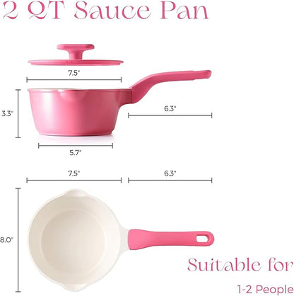 PRICUSIS Ceramic Nonstick Saucepan