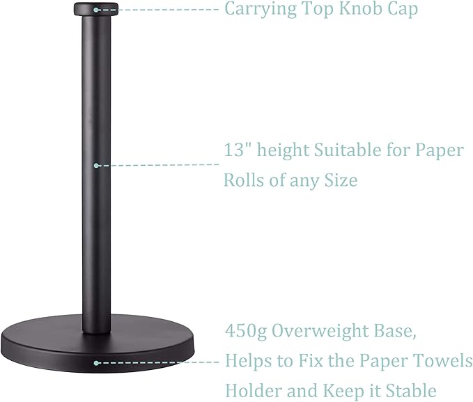 Black Standing Paper Towel Holder