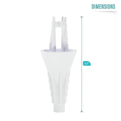 Every Drop 3 Pack Universal Bottle Emptying Kit Transfer Connector for Soap, Lotion, Shampoo, Conditioner, and Kitchen Condiments, Mess Free Leak Proof Funnel Coupler