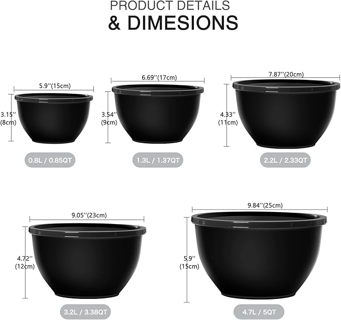 Greentainer Plastic Mixing Bowls