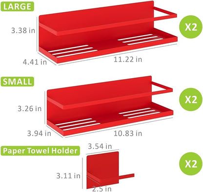 Magnetic Spice Rack For Refrigerator, Space Saving Magnetic Shelf For Fridge