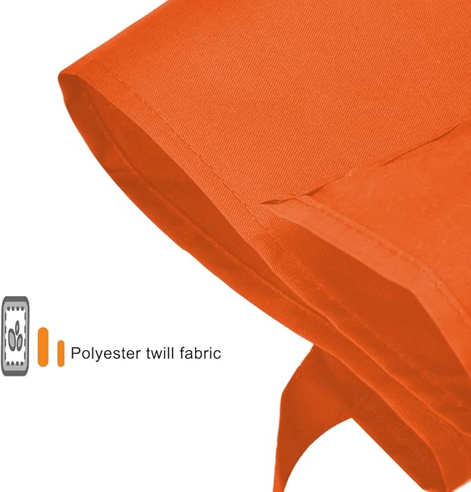 Orange Plain Bib Aprons Bulk in Big Size