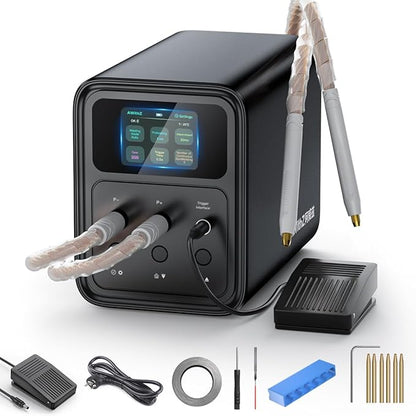 Capacitor Battery Spot Welder, AWithZ 69.2 KW Spot Welder, 2-in-1 Automatic &