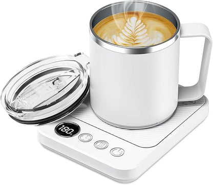 Coffee Mug Warmer & Mug Set for Desk, Smart Coffee Cup Warmer