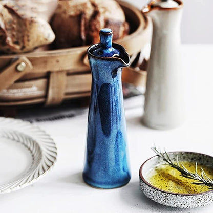 Small Ceramic Olive Oil Dispenser Bottle