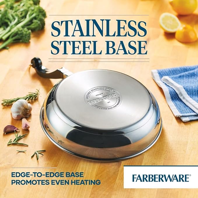 Farberware Classic Stainless Steel Cookware Pots and Pans Set