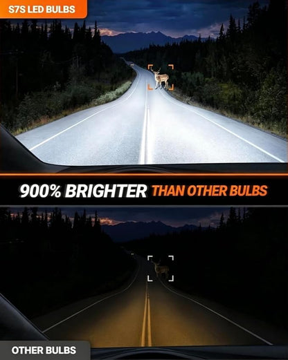 SEALIGHT S7S 𝐇𝟏𝟏/𝐇𝟖/𝐇𝟗 9005/HB3 Light, 120000LM Brightest Bulbs, 6500K White, Easy Installation,10 Years Lifespan, Plug-N-Play, 4 Pack