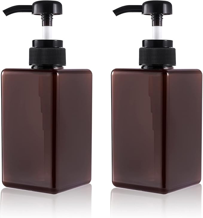 Pump Bottle, Refillable Plastic Empty Lotion Soap Dispenser Liquid Container