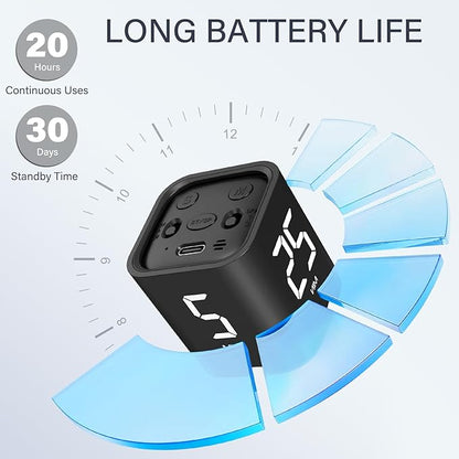 Rotating Pomodoro Timer 5, 10 50 Minutes Preset, Desk Productivity Timer w/Gra