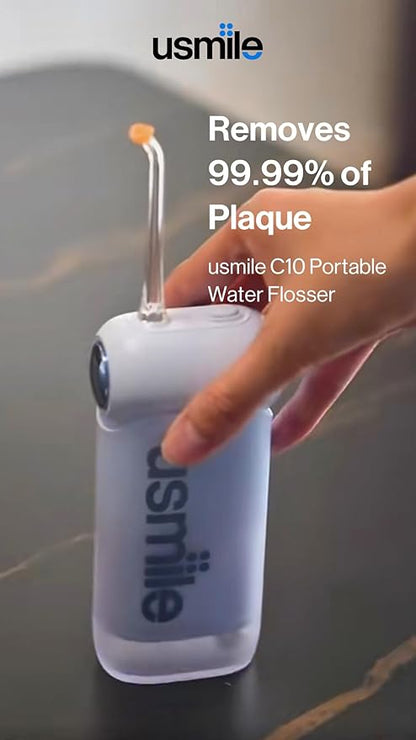 usmile C10 Portable Water Flosser – Travel-Friendly, 95-Day Battery, 4 Modes