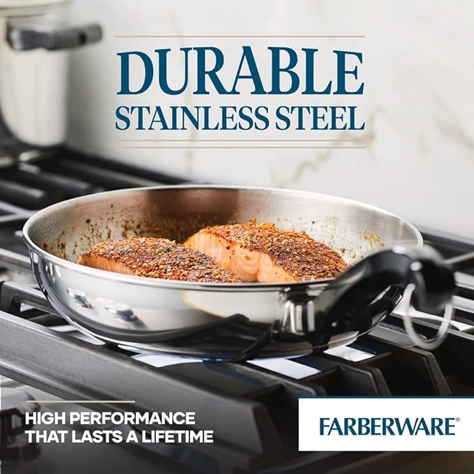 Farberware Classic Stainless Steel Cookware Pots and Pans Set