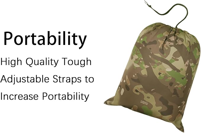 Poncho Liner Military Insulation Outdoor Camping Blanket for Travel, Beach, Grass, Picnic, Car Emergency, Outdoor, Survival