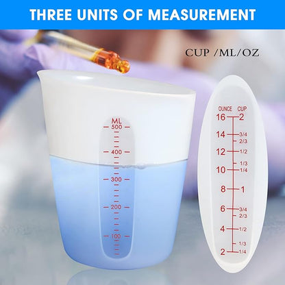 ZUYEE 3 PCS Silicone Measuring Cups Flexible Melting Measure Cups