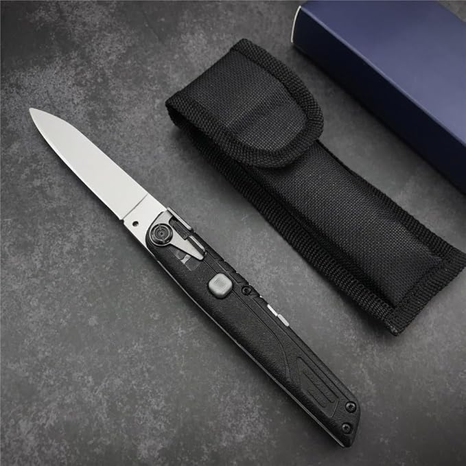 7.8" Folding Knife 440C Stainless Steel Blade ABS Handle Pocket Knife Outdoor Portable Knives Camping EDC Hiking Fishing Tools