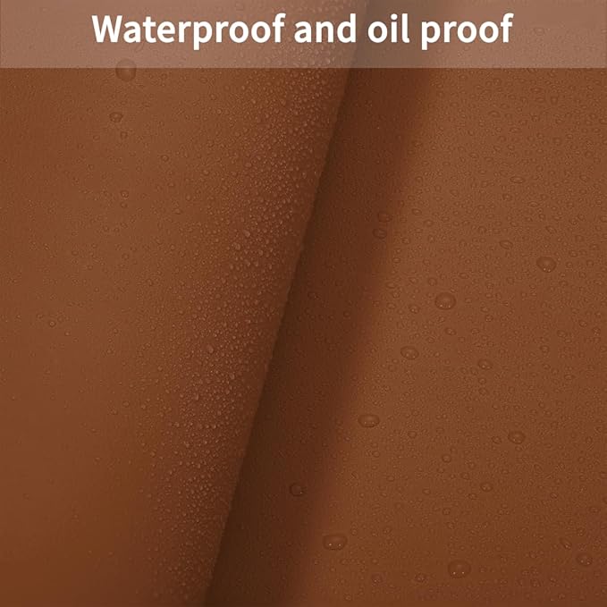 Leather Table Pad,1.8mm Thick,40x78 Inch,Dining Table Pad,Table Pads for Dining Room Table Rectangular,Dining Room Table Cover,Dining Table Cover(Brown+Gray,40x78)